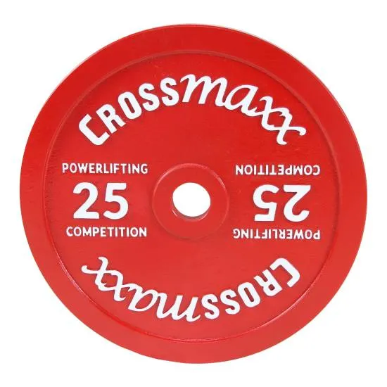 Crossmaxx Kalibrerte Styrkeløft Vektskive 25 kg Rød fra Crossmaxx