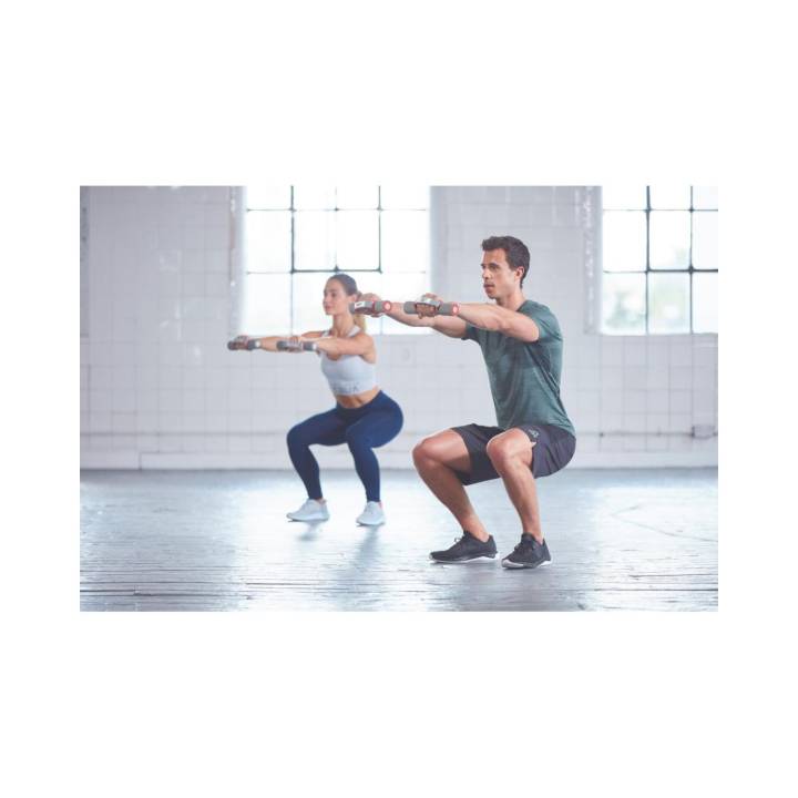 Reebok Softgrip Dumbbells - 2.0Kg Red & Grey fra Reebok