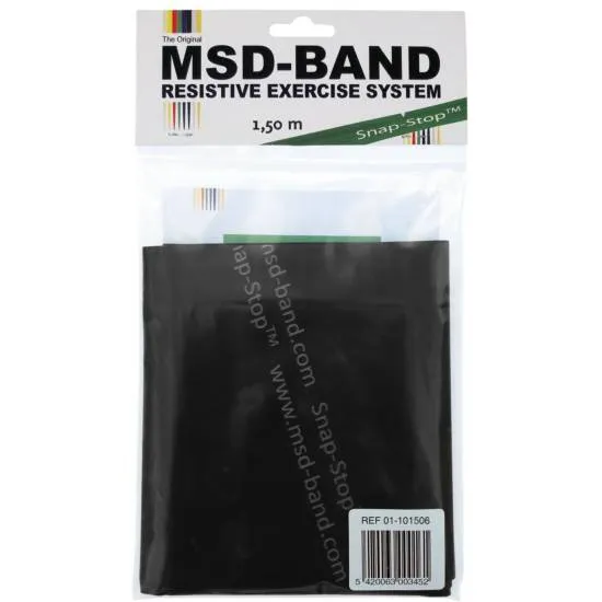 MSD-Band Flad Træningselastik Special Heavy 1,5 m Sort (10 Stk) fra MSD-Band MSD-Band Flad Træningselastik Special Heavy 1,5 m Sort (10 Stk) fra MSD-Band