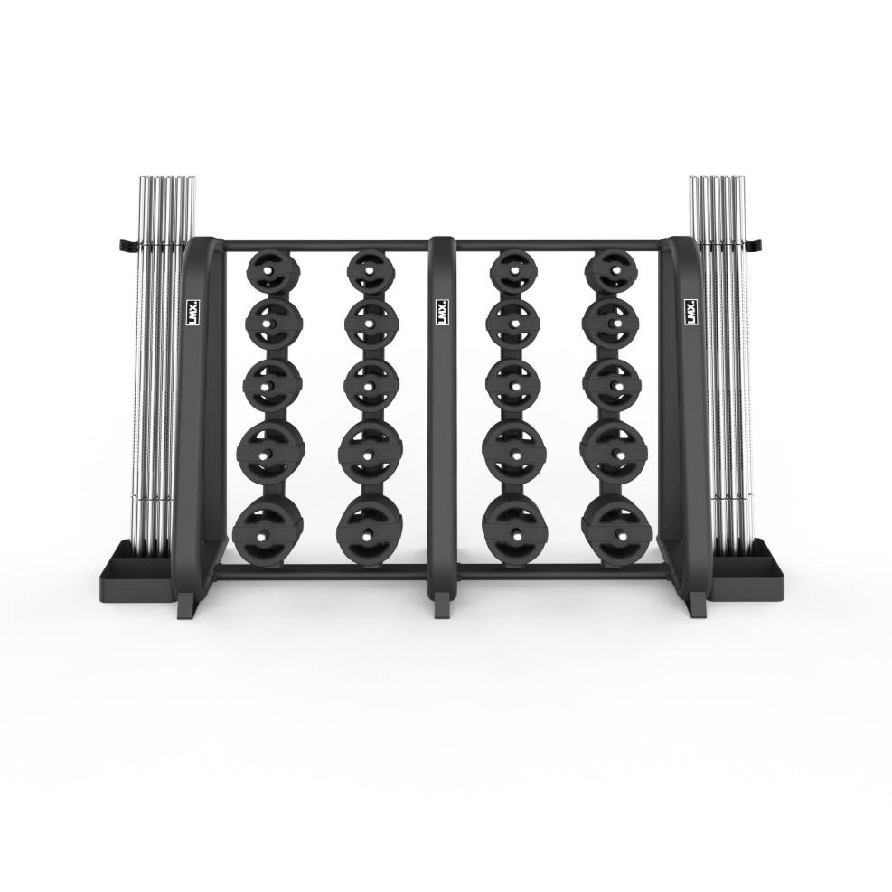 LMX. Studio Pump Rack for 22 sett vektstenger og vektskiver til gruppetrening og treningssenter