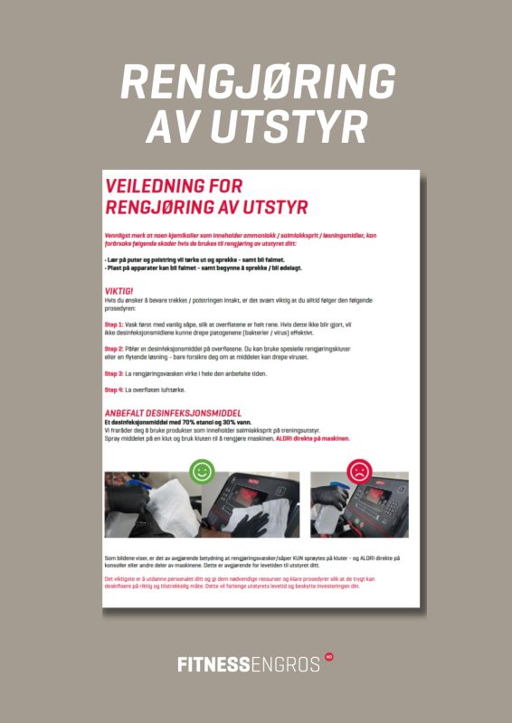 Rengøring af udstyr