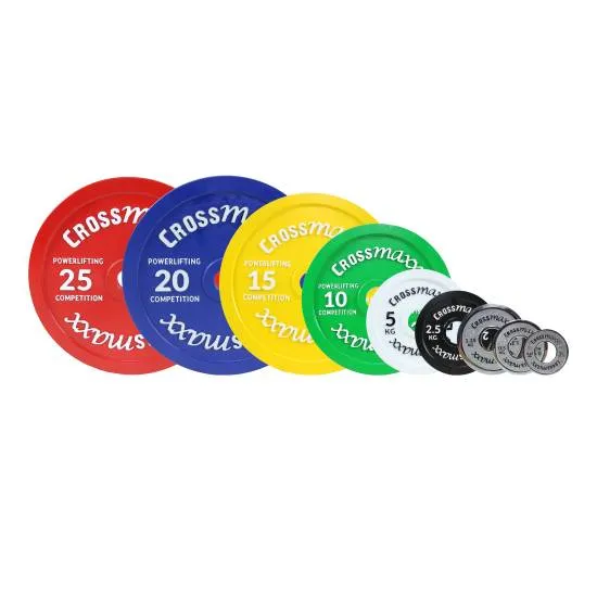 Crossmaxx Kalibrerte Styrkeløft Vektskiver | 0,25-25 kg