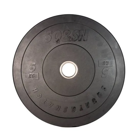 SQ&SN Sort Bumper Plate Vægtskive 5 kg