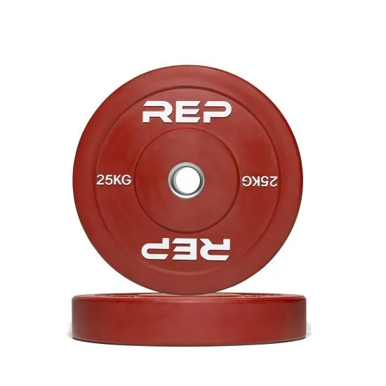 REP Fitness Bumper Plate 25 kg - Rød fra REP Fitness