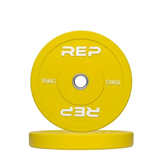 REP Fitness Bumper Plate 15 kg - Gul fra REP Fitness