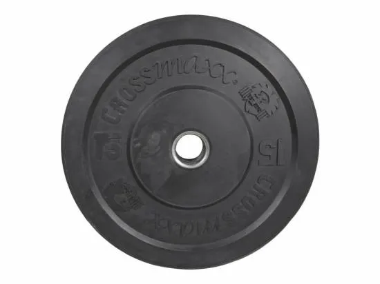 Crossmaxx Bumper Plate 15 kg Sort fra Crossmaxx