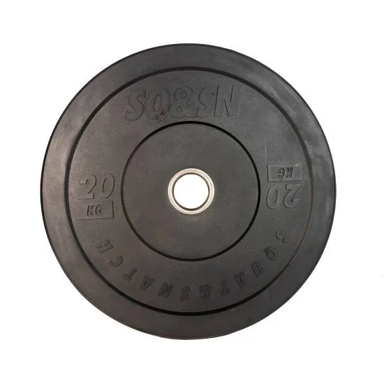 SQ&SN Sort Bumper Plate Vægtskive 20 kg