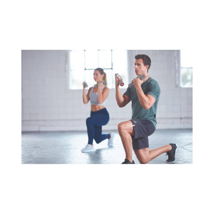 Reebok Softgrip Dumbbells - 2.0Kg Red & Grey fra Reebok