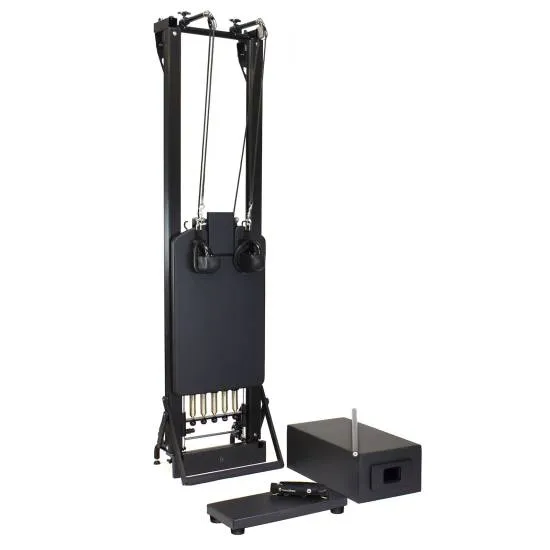 Merrithew SPX Max Reformer All Black Onyx Vertical Stand Bundle